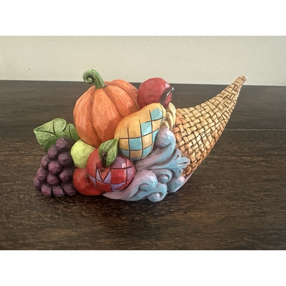 Jim Shore Pint Sized Harvest Blessings Cornucopia 2014